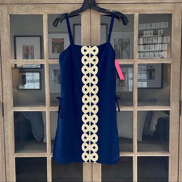 SOLD NWT Lilly Pulitzer Sahar Romper True Navy 0 - Picture 5 of 8